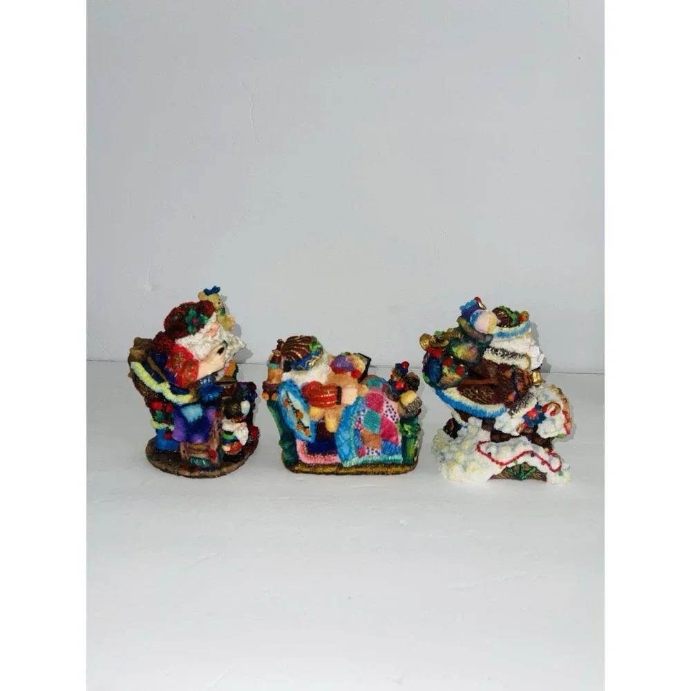3 Crinkle Claus Possible Dreams 1997 Santa Figurines Limited Edition Christmas